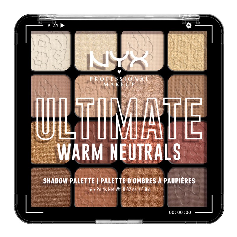 NYX PROFESSIONAL MAKEUP, Paleta de Sombras Definitivas, Neutros Cálidos