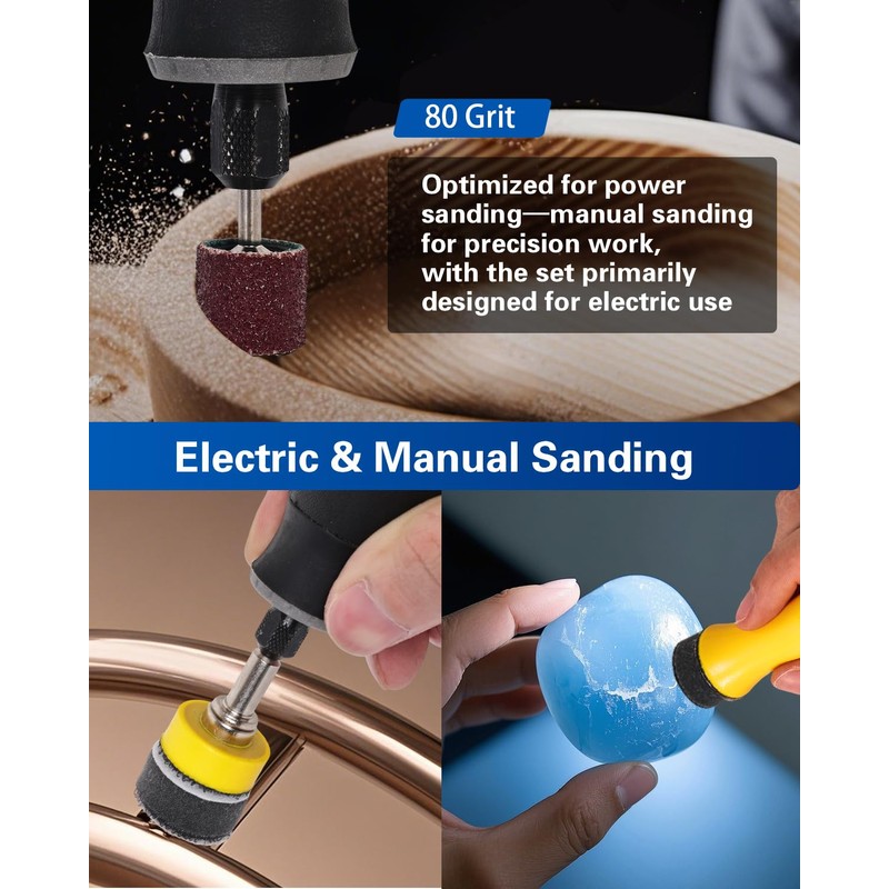 1 Inch Sanding Discs and Drums for Dremel Tool Accessories,