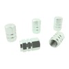 5x Valve Caps Aluminium Hexagonal Square Hexagonal Colour: Silver Chrome