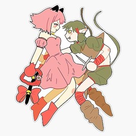 MAGNET Tokyo Mew Mew - Ichigo & Kisshu | Zoey & Dren Magnetic Vinyl Sticker 5"