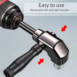 "90 Degree Magnetic Drill Bit Extension ， Right Angle Adapter for Power Drills ， Universal Fit with 1/4" Hex Shank ，High Torque Reinforced Design ， Strong Magnet Holds Bits Securely" (Set D)