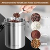 Bote Hermético para Café,Tarro de Café de Acero Inoxidable, con