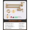 RALANDA Brass Pot Filler Faucet Gold, Dual Valve Wall Mount