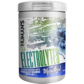 Human's Health Science Lab Suplemento de Electrolitos en Polvo 480 g, Hidratación Rápida y Recuperación Muscular, con Sodio, Potasio, Magnesio, Calcio y Vitaminas B+C, 30 Porciones, Ideal para Deporte y Uso Diario, (480g,Mora azul)