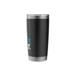 Eat Sleep Hockey Repeat Bold Mask Graphic Stainless Steel Insulated Tumbler