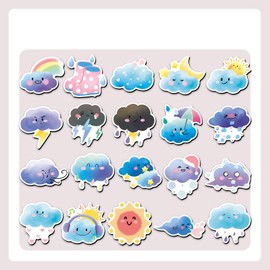 Weather Refrigerator Magnet 20 Pcs Funny Aesthetic Cartoon Weather Symbol Soft Magnetic Fridge Magnets for Whiteboard Boys Girls Kitchen Home Locker School Office Classroom Decoration