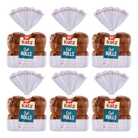 Katz Gluten Free Oat Rolls | Dairy Free, Nut Free, Soy Free, Gluten Free | Kosher (6 Packs of 4 Rolls, 9 Ounce Each)