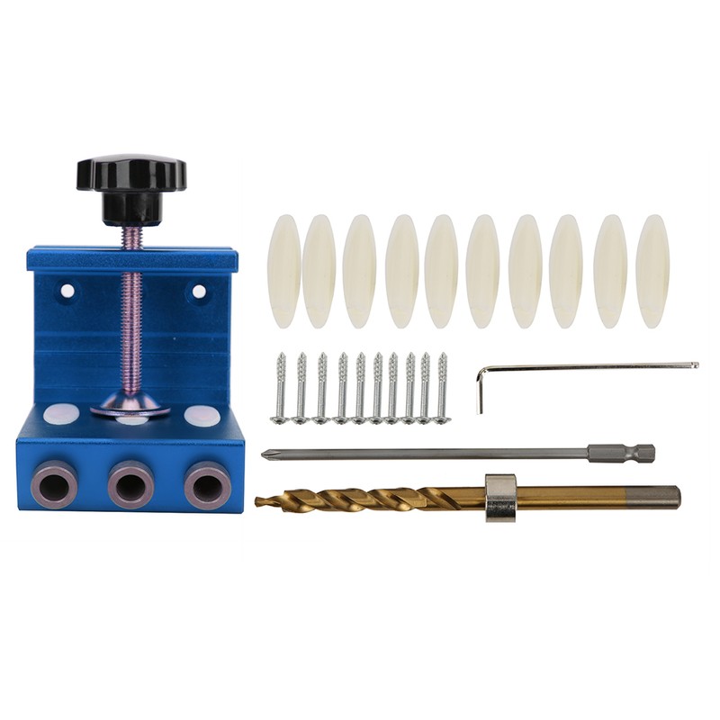 Pocket Hole Drill Guide Aluminum Alloy Household Woodworking Hole Punch