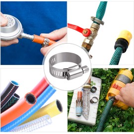 MIAHART 80PCS Hose Clamp Adjustable 6-38mm Pipe Tube Clamps 7 Sizes Hose Ducting Clamps Worm Drive Clamps in PP Storage
