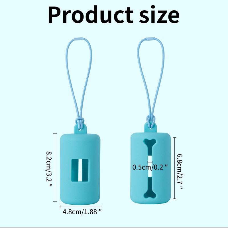 3Pack Dog Poop Bag Holder for Leash,Integrated Molding Soft Plastic