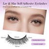 BEYELIAN Self Adhesive Eyelashes Natural Look, Pre Glued Wispy False
