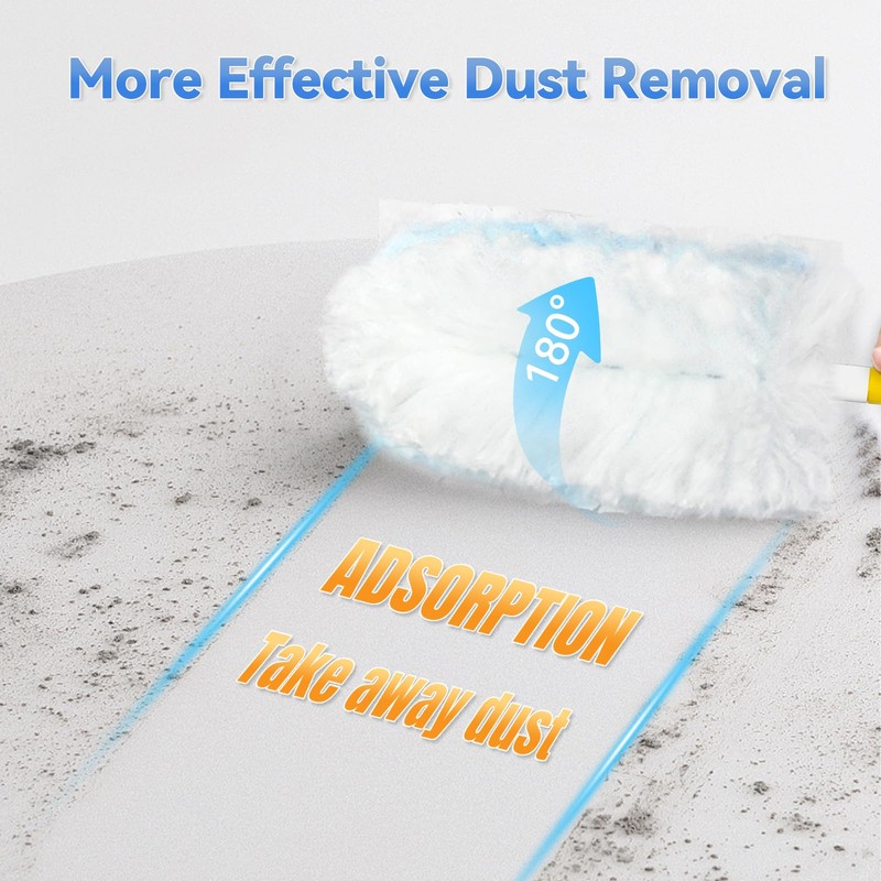 60 Pack Dusters Refills Compatible with Swiffer Duster Handle Models,