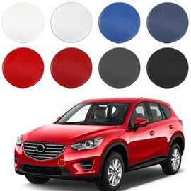 TOPUS Front Bumper Tow Hook Cover for Mazda CX-5 2013 2014 2015 2016 Towing Eye Cap Trailer Hitch Cover KD4550A12BB KD45-50-A12-BB(Blue, Left Driver Side)