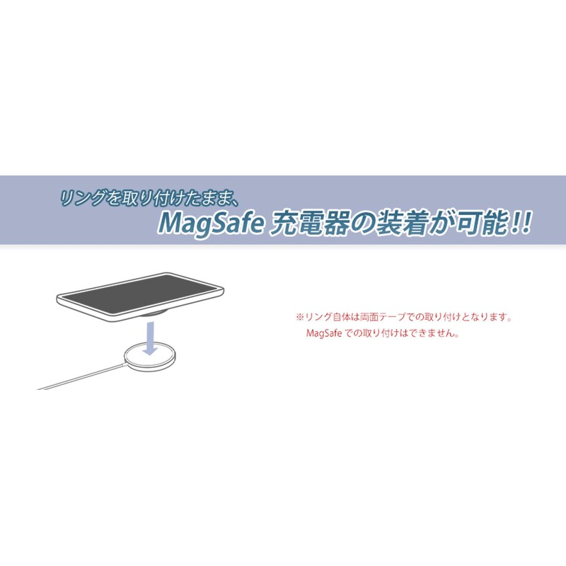 GoodsLand GD-MAGRING [Double Sided Tape] Thin Smartphone Ring, Lightweight, Round,