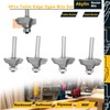 Akylin 4Pcs Table Edge Ogee Bits Set,1/4" Shank,Ogee Fillet Bits
