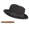 The Driving Crooner Fedora and Cigar Decals for Car ITYSL