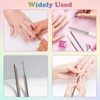 Color Titanium-Circle Bevel Shovel Double Head Cuticle Remover Pusher,Double head