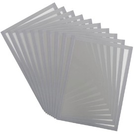 Djois Made by Tarifold 195239 Magnetic A4 Frame for Documents, Notes, Signs, Exchange and Quick Insertion - Magnetic Metal Backing, Silver Grey, Pack of 10