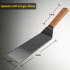 Stainless Steel Metal Spatula, Long Griddle Spatula, Hamburger Smasher Turner