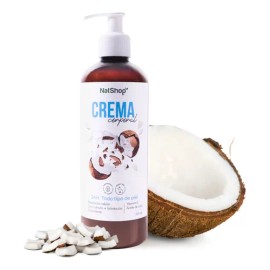 Crema Corporal De Coco Natural 500ml Hidratante Natshop