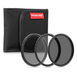 Circuit City Professional Digital Photography Filter Kit (UV, CPL, ND4) for Camera Lens with 52MM Filter Thread + Filter Pouch