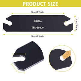 VerRich Lathe Parting tool,Lathe Cut Off Tool SPB326 with 10pcs GTN-3 NC3030 Carbide Inserts