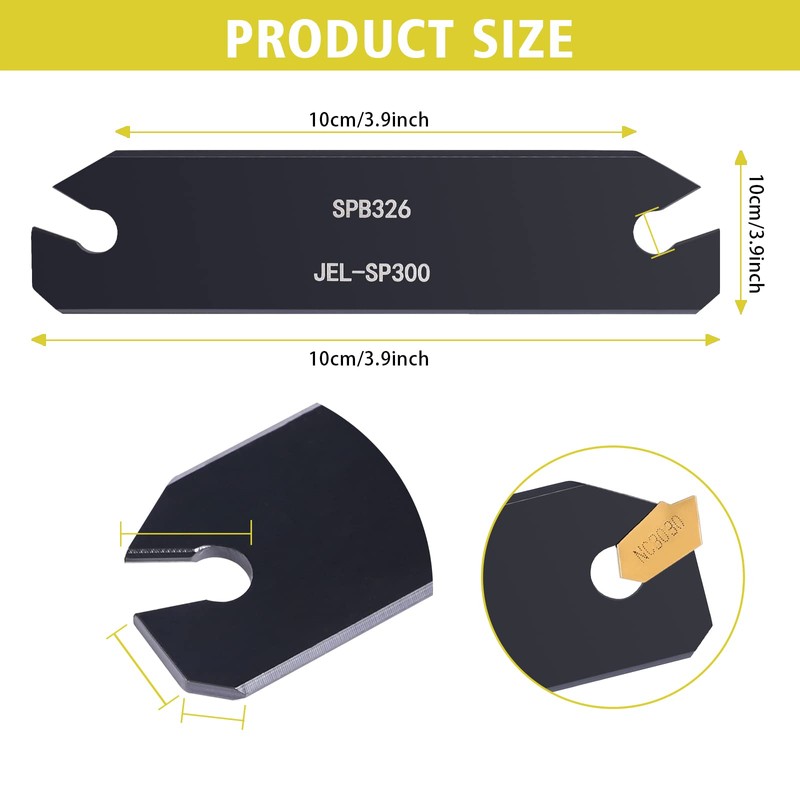 VerRich Lathe Parting tool,Lathe Cut Off Tool SPB326 with 10pcs