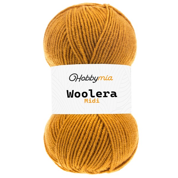 HobbyMia Woolera Midi Wool Yarn - 100g / 186yds -