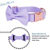 Soft Leather Bowtie Dog Collar - Adjustable Cute Bow Tie