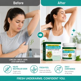 Underarm Deodorant Cream for Daily Freshness – Herbal Body Odor Care for Men & Women at Home or Travel