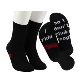 MBMSO Motorcycle Biker Socks 2 Pairs I Ride so I don't Choke People Socks Funny Motorcycle Gifts for Motorcycle Riders Biker (Cotton, Motorcycle Socks)