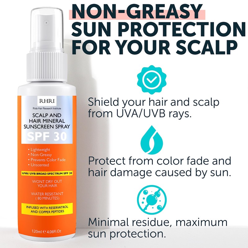 Premium SPF 30 Hair Sunscreen Spray | Non-Greasy UV Protection