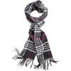 Classic Cashmere Feel Winter Scarf Super Soft Collection (BLACK PLAID)
