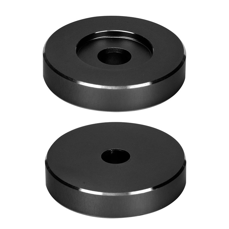 45 RPM Record Adapter, Large Hole Conversion Sheet Black Clamp