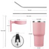 BJPKPK 40 oz Tumbler with Handle & Straw, Insulated Stainless