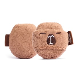 Momo's Workshop Cute Powder Puff, Large Fluffy Makeup Puff for Loose & Pressed Powders, Setting and Baking, Reusable, Dual-sided Use 1P Brown