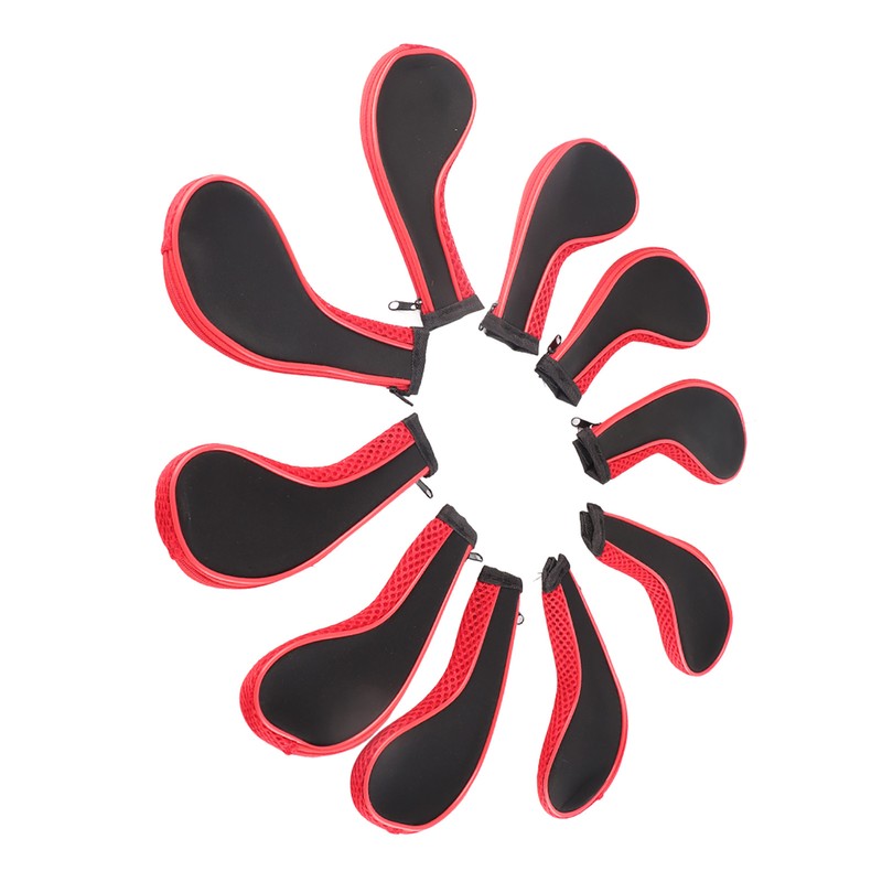 10pcs Neoprene Golf Club Iron Head Covers Putter Set Protector