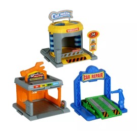Hot Wheels new turbo Wheels Car Wash, auto Service car and  repair Play Set complete +3 CAR