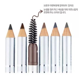 애리조 아이브로우 펜슬 신형 1.15g 펜슬+브러쉬빗 듀얼 타입 워터프루프 Arizo Eyebrow Pencil New Type 1.15g Pencil + Brush Dual Type Waterproof [No.1 Black]