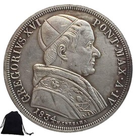 YunBest 1834 - Moneta da collezione in Nichel Italia Commemorative Italia - Moneta Europa dall'Italia + Borsa KaiKBax - Regalo per fidanzati/marito BestShop