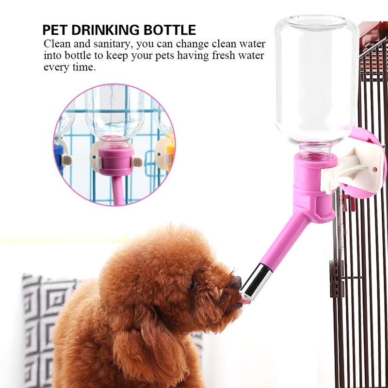 Pet Dog Hanging Drinking Bottle Head Fountain Portable Cat Water