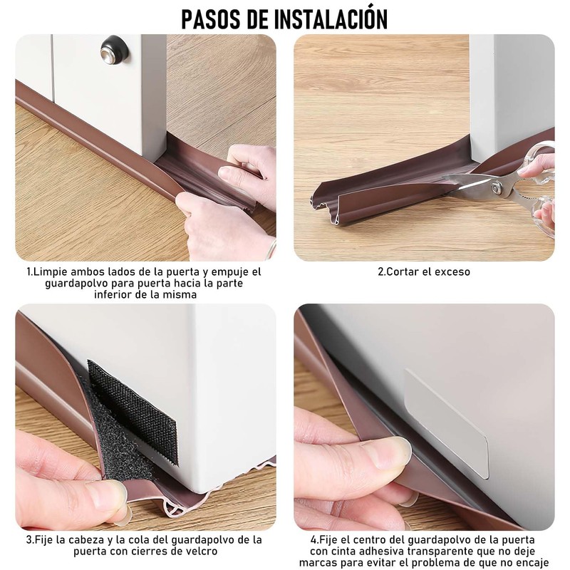 Sebami Guardapolvo para Puerta, Cubre Polvo para Puerta, 100cm Tope
