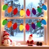 4Pcs Felt Christmas Light Bulbs Garland Colorful Holiday Banner Decor