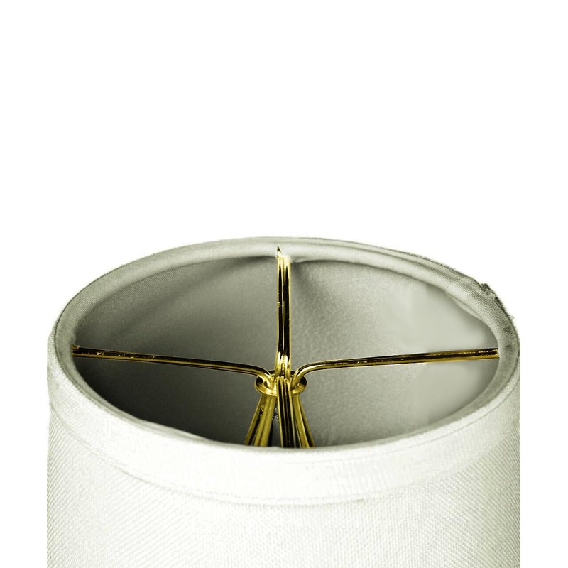 Set of 6 Light Oatmeal Linen Drum Chandelier Clip-On Lampshade