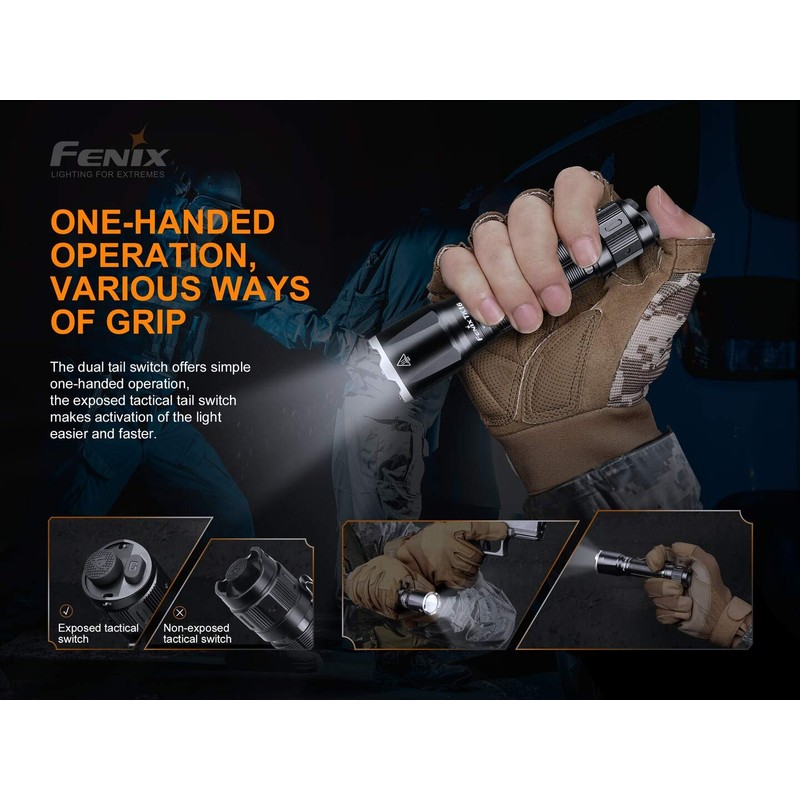 Fenix TK16 V2.0 Tactical APF Torch, Black