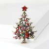 Christmas Brooch Pins Crystal Enamel Pin Christmas Tree Lapel Pin