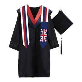 SNUWITH Hawaii Flag Graduation Sash/Stole/Scarf 180X13CM Double Sided for Study Aboard International Students Graduation Decoration Item Gift