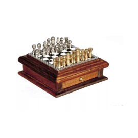 Streets Ahead Miniature Chess Set, Wooden Dollhouse Chess Set, Gift for Chess Players