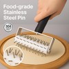 EVEDMOT Pizza Dough Docker Roller Stainless Steel, Pin Puncher Dough