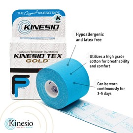 Kinesio Taping - Elastic Therapeutic Athletic Tape Tex Gold FP - Red – 2 in. x 16.4 ft - 6 Pack
